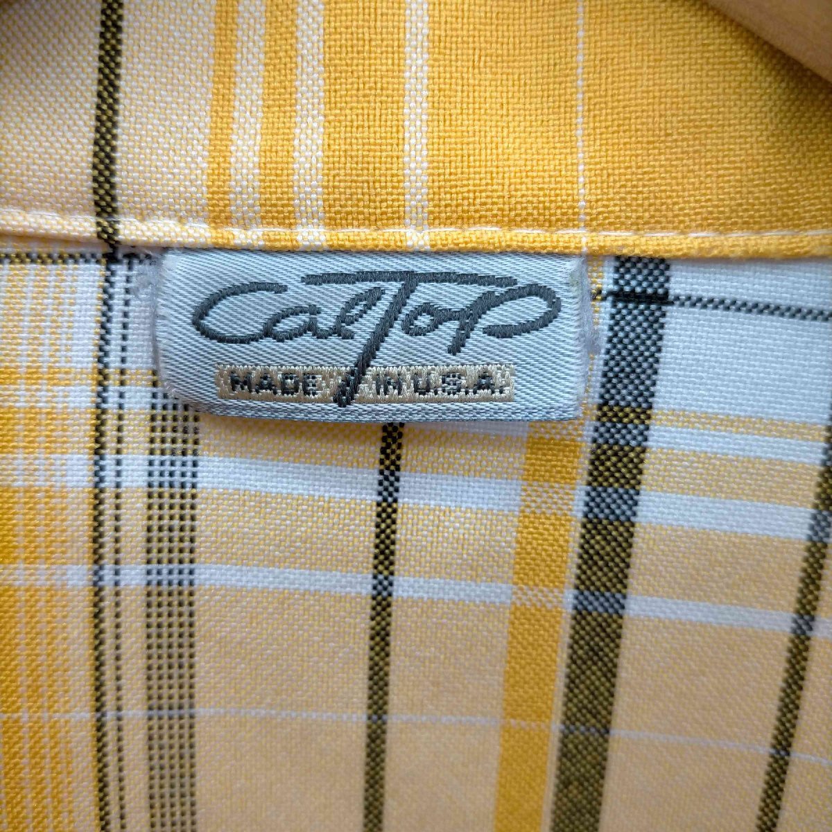 CALTOP(キャルトップ) 90s USA製 ショートスリーブチェックシャツ メンズ 表記無 中古 古着 0427_画像6