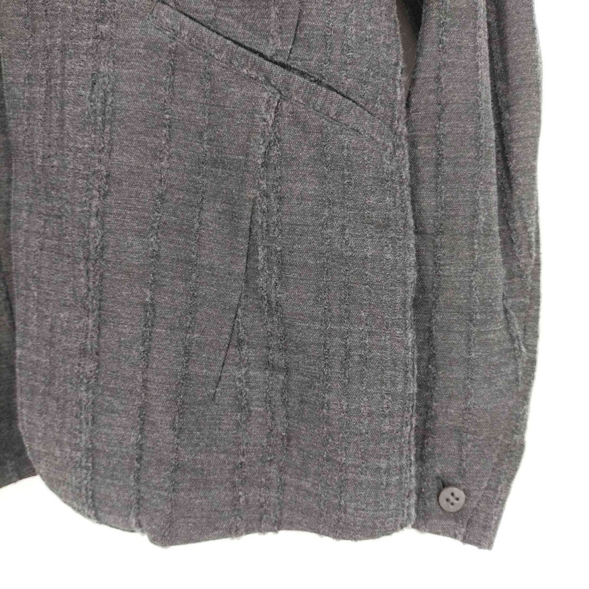 D.HYGEN(ディーハイゲン) Wool Rayon Jacquard stripe jacket ウー 中古 古着 0205_画像4