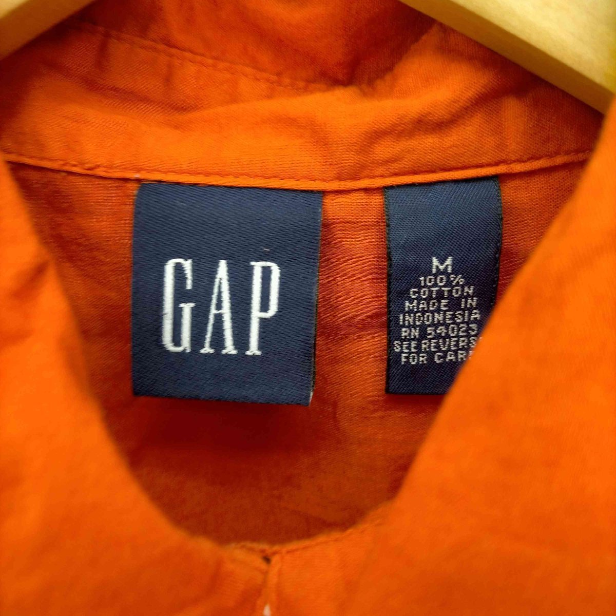 Gap(ギャップ) 00S OLD デカタグ ライト コットン レギュラーカラー シャツ レディース im 中古 古着 0444_画像6