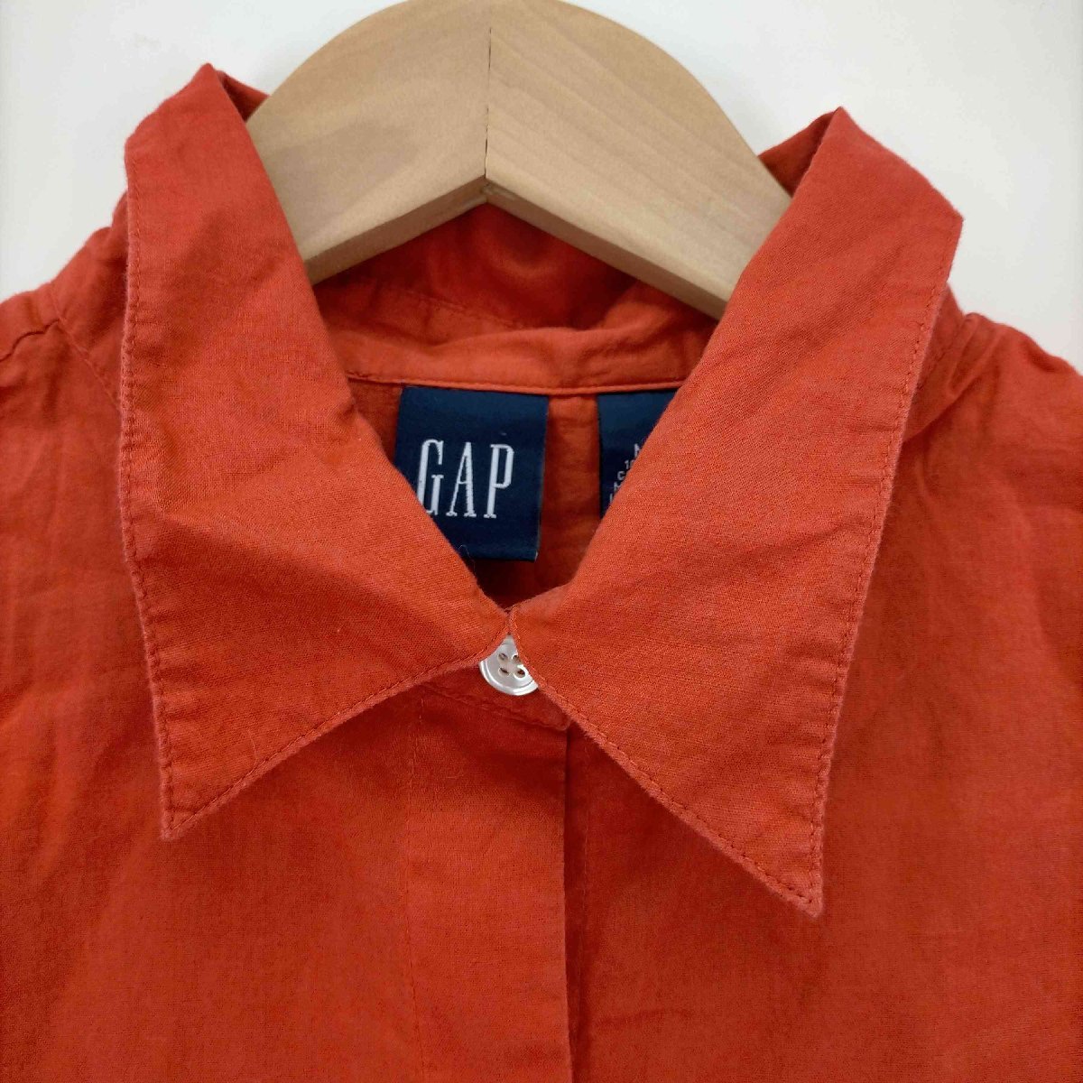 Gap(ギャップ) 00S OLD デカタグ ライト コットン レギュラーカラー シャツ レディース im 中古 古着 0444_画像3