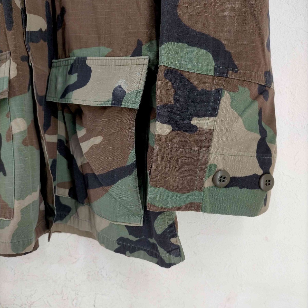 US ARMY(ユーエスアーミー) BDU Jacket ウッドランドカモ EA INDUSTRIES社製 中古 古着 0902_画像4