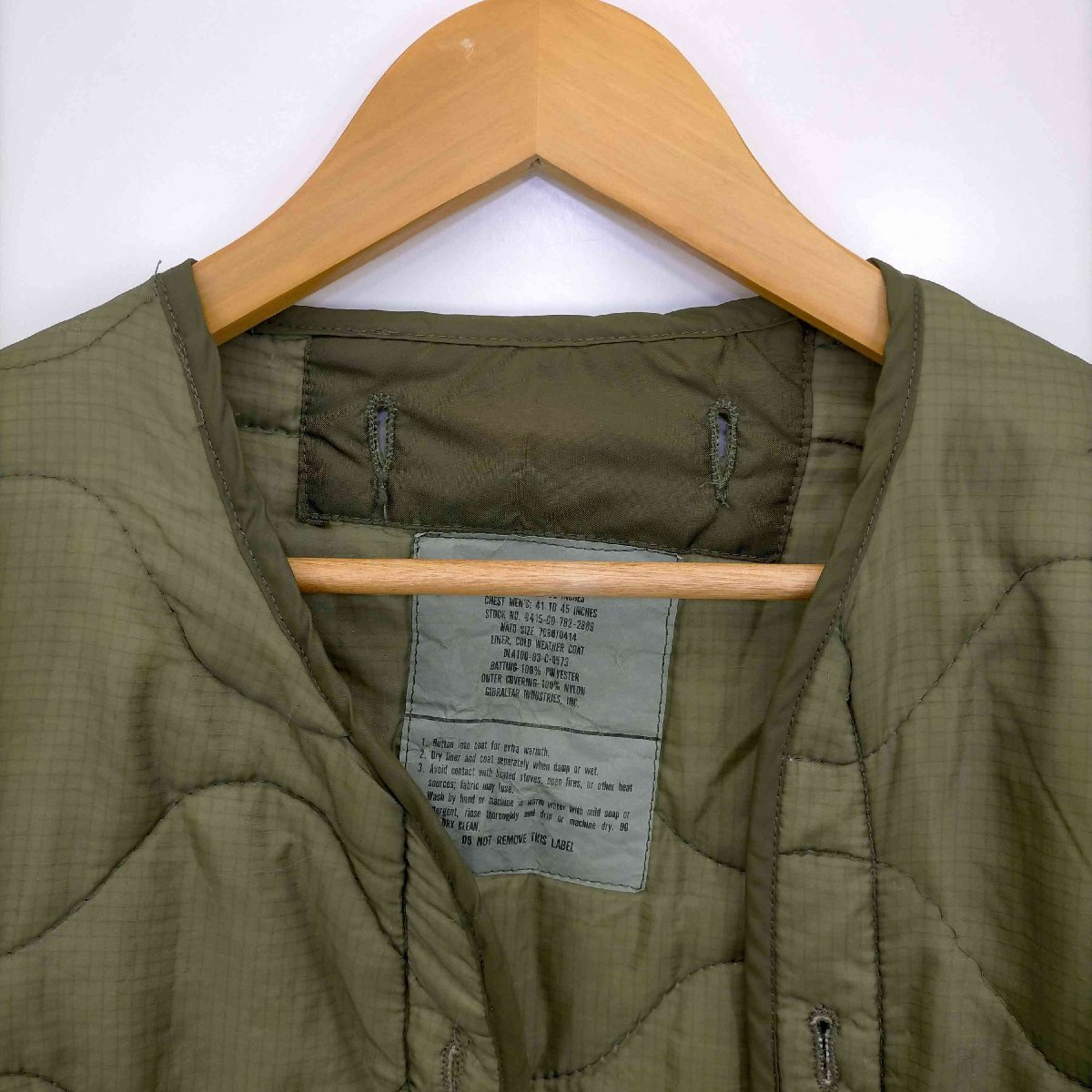 US ARMY(ユーエスアーミー) 83年製 リップストップ ライナー ナイロンキルティングジャケット メ 中古 古着 0322_画像5