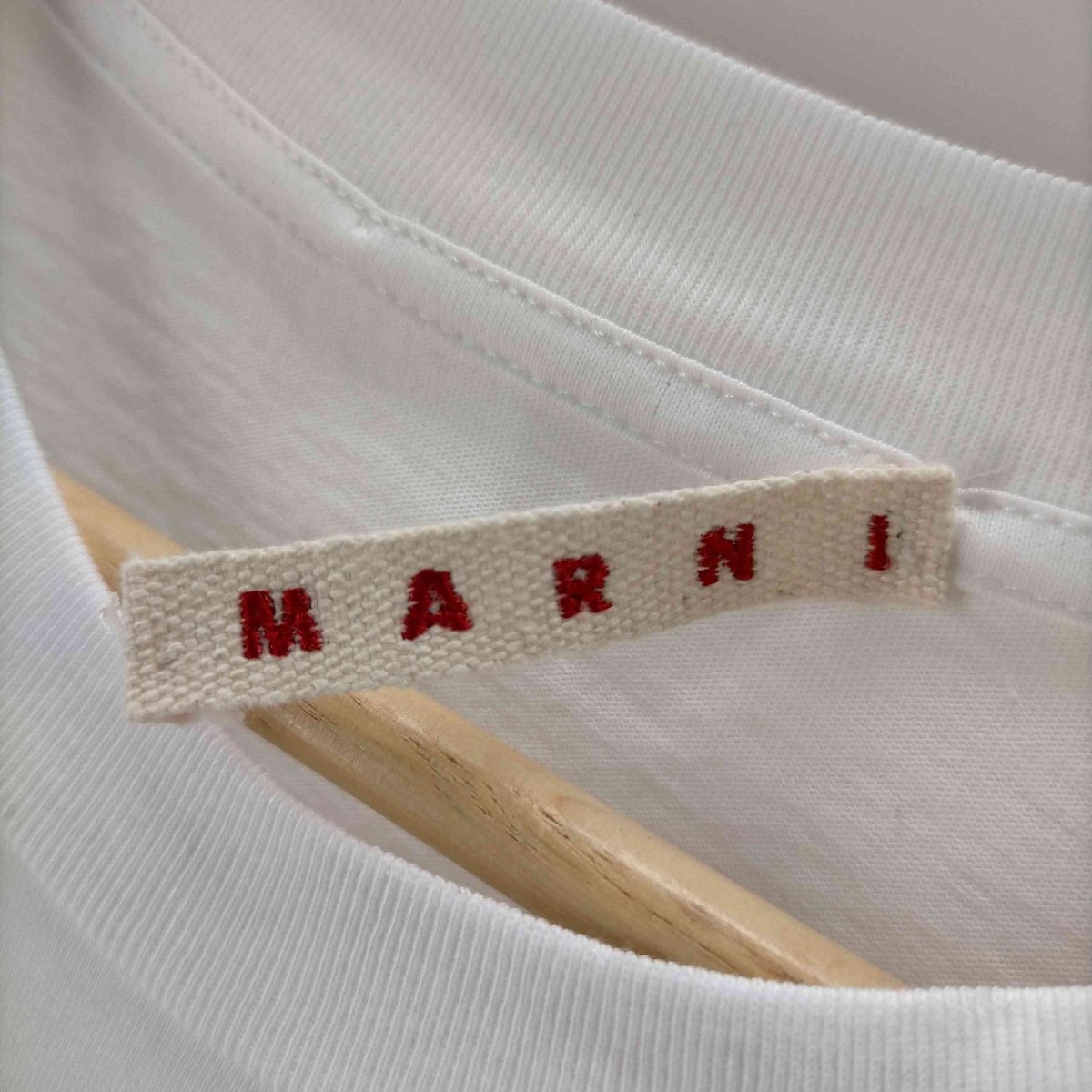 MARNI(マルニ) 23SS ホワイト3D MARNIプリント コットンTシャツ メンズ 44 中古 古着 0129_画像6