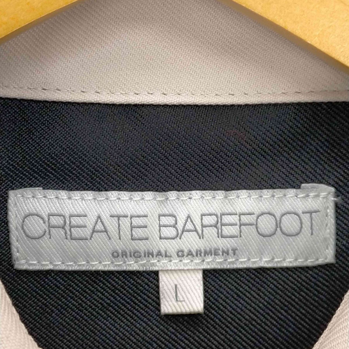 CREATE BAREFOOT(クリエイトベアフット) ビッグ刺繍 シャツ メンズ L 中古 古着 0124_画像6