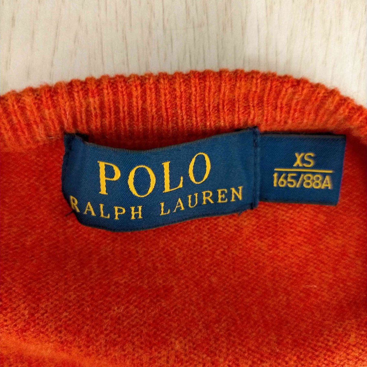 POLO RALPH LAUREN(ポロラルフローレン) ポニー刺繍 Vネックニット メンズ JPN：XS 中古 古着 0402_画像6