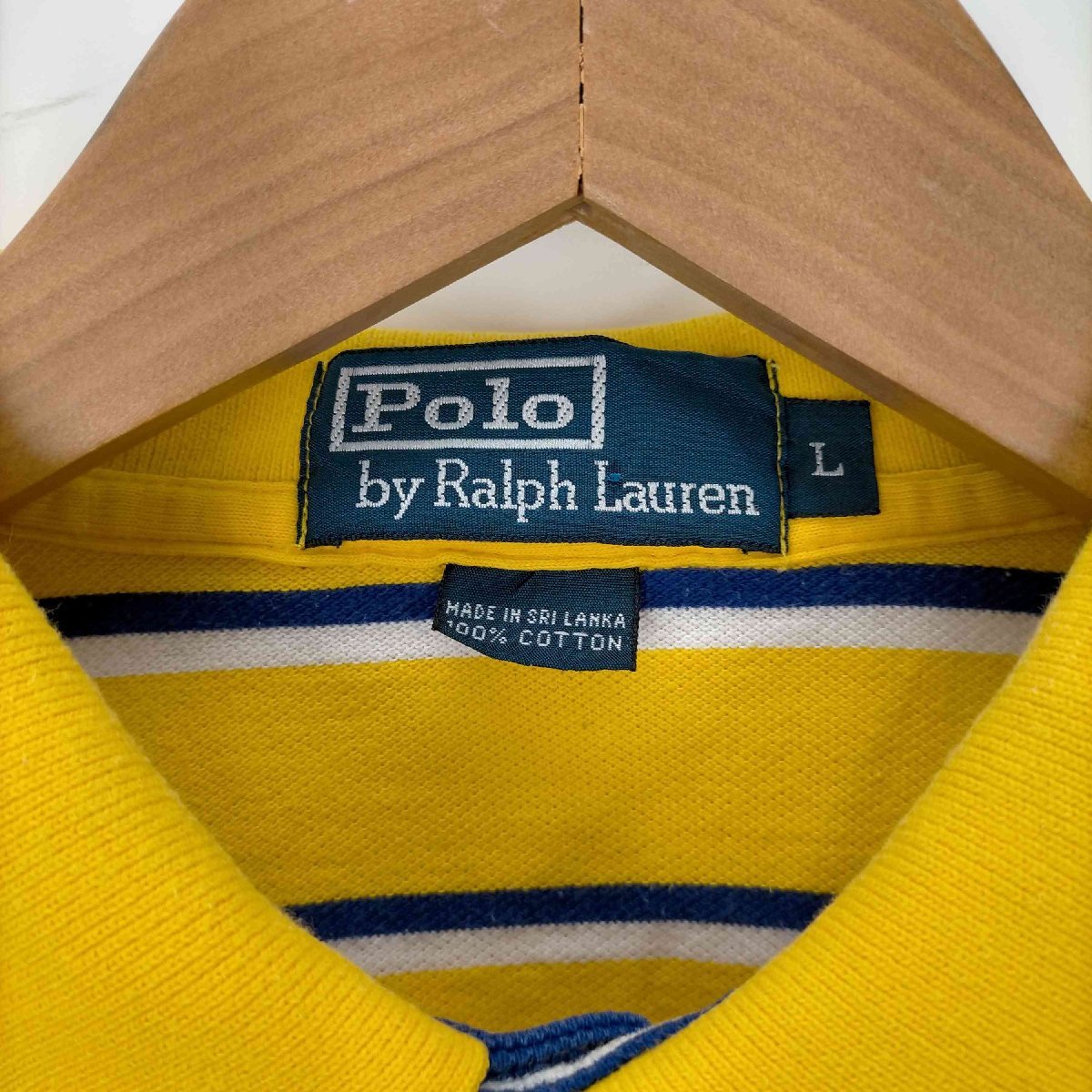 Polo by RALPH LAUREN(ポロバイラルフローレン) ボーダーパターン ポロシャツ メンズ 中古 古着 0414_画像6