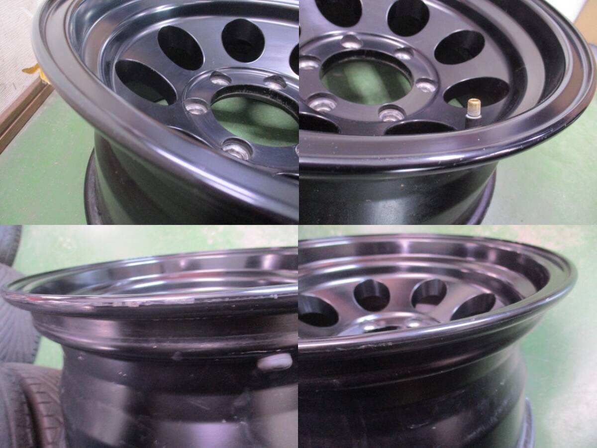 深リム♪JIMLINE TYPE2/ジムライン タイプ2♪15×8J -28/PCD139.7☆マットブラック☆ミッキートンプソン風/ランクル/60/70/78/80/プラド_画像6