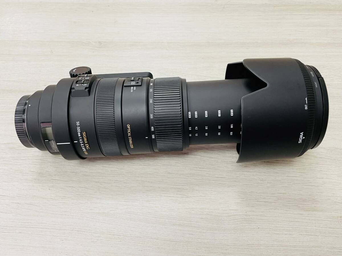 【動作確認済み】 SIGMA シグマ DG 50-500mm 1:4.5-6.3 APO HSM ケース付き 望遠レンズ デジタル一眼レフ キャノン用 Canon_画像2