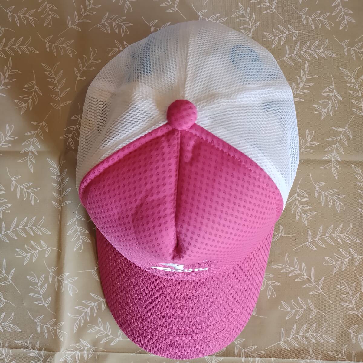  condition excellent! Mizuno mizuno cap size F(56~60cm) a little lustre pink × mesh cloth snap back summer . recommendation ...