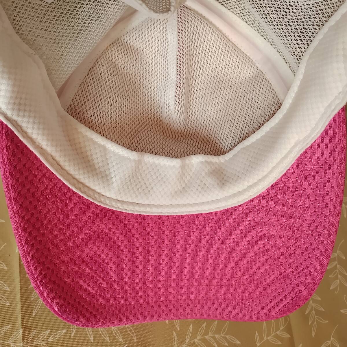  condition excellent! Mizuno mizuno cap size F(56~60cm) a little lustre pink × mesh cloth snap back summer . recommendation ...