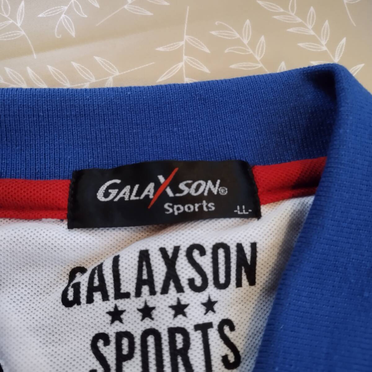 未使用品　ギャラクソン　GALAXSON SPORTS　長袖シャツ　サイズＬＬ　やや光沢 ブルー　ややストレッチ　柔らかい　薄手ドライ生地_画像6