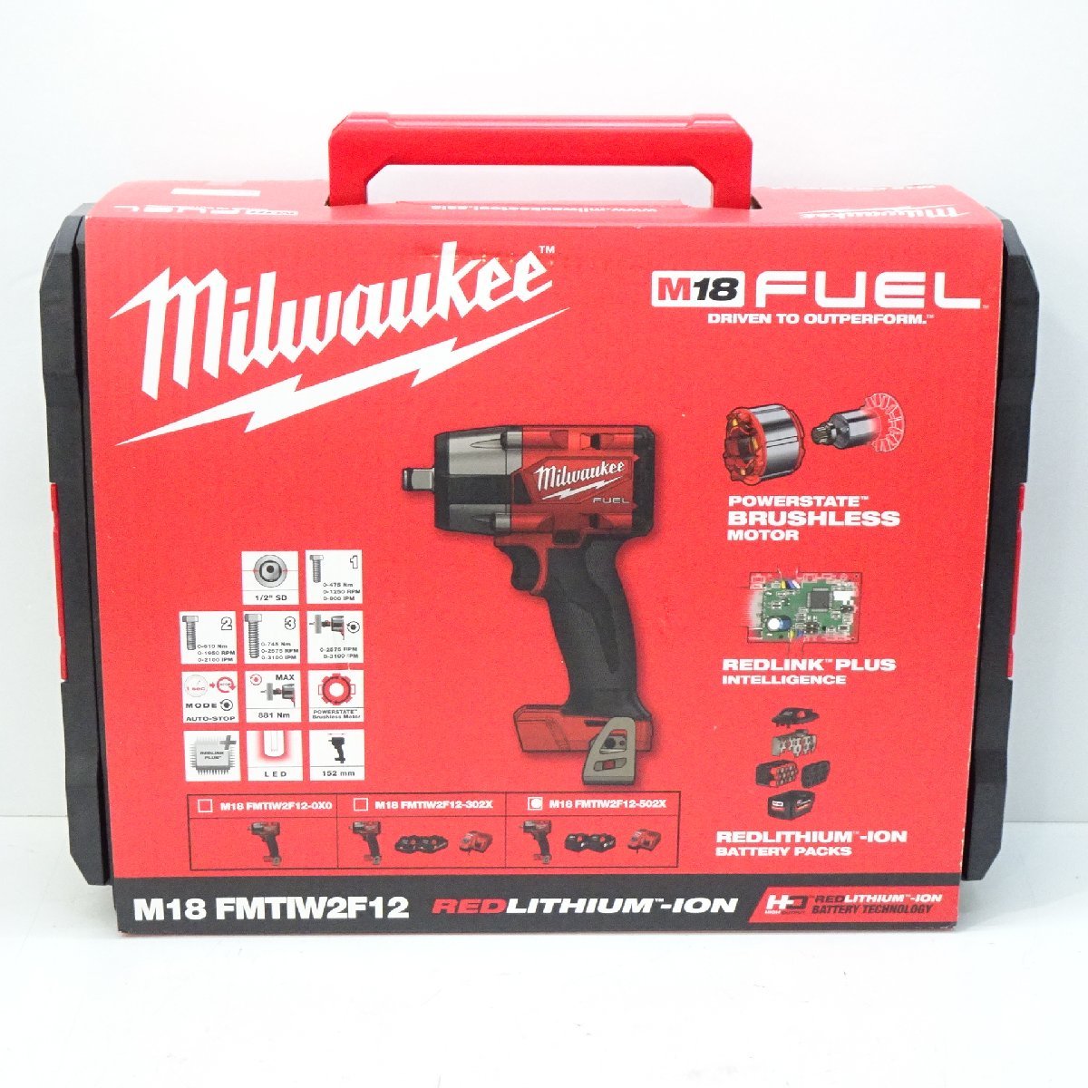 【新品】Milwaukee　ミルウォーキー　18V 5.0Ah　M18　FUEL　1/2インチ 745Nm　インパクトレンチ　M18 FMTIW2F12-502X