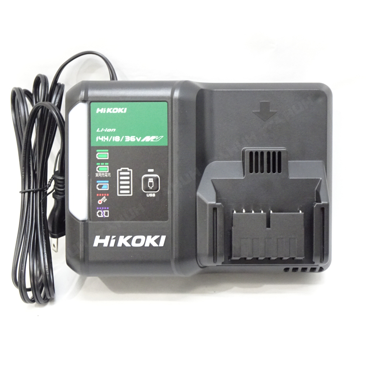 【新品】HiKOKI　ハイコーキ 最新型 日立 急速充電器　UC18YDL2 14.4/18V/36V USB 対応　低騒音　大型LED　★8　UC18YDL後継機種　純正_画像2