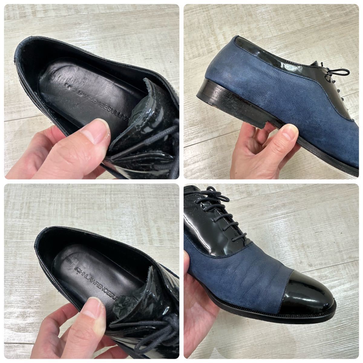 JOHN LAWRENCE SULLIVAN John Lawrence sali van enamel x leather combination dress shoes size 7