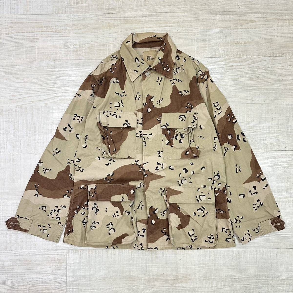 90s Vintage American Apparel Inc Coat Desert Camouflage Pattern Combat ヴィンテージ デザートカモ BDU コンバット ジャケット size M_画像1