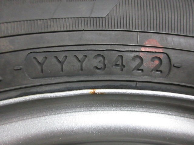 ZD918【送料無料】145/80R12 80/78 6PR 超溝高 8.5分山 ヨコハマ スタッドレス iG91 2022年製 ホイールセット 4本 スズキ 純正 激安 軽トラ_画像6