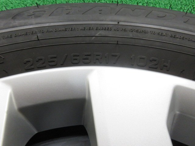 ZD944【送料無料 在庫処分】225/65R17 超溝高 夏タイヤ GRANDTREK PT3 ホイールセット 4本 日産 エクストレイル T32 純正 激安 キャップ付_画像6