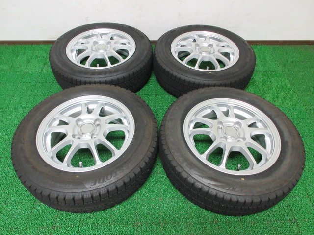 ZD159【送料無料 在庫処分】175/65R14 超溝高 8.5分山 ブリヂストン スタッドレス VRX2 ♪ ホイールセット 4本 激安 フィット ノート bB 等_画像1