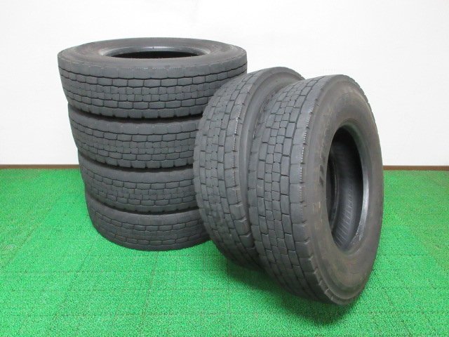 ZY510【送料無料】225/80R17.5 123/122 超溝高 8.5~9分山 オールシーズン DECTES SP680 2023年製 6本 激安 中型 4トン トラック キャンター