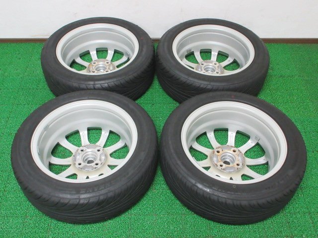 ZG820【送料無料 在庫処分】185/55R15 超溝高 9分山 夏タイヤ アルミ ホイールセット 4本 美品 ♪ 激安 ノート デミオ スイフト コルト 等_画像10