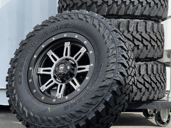 純正車高対応! 新品 17インチ タイヤホイールセット 4本 pcd139.7 6穴 YOKOHAMA M/T 265/70R17 新型ハイラックス GUN125 TRD GR_画像3