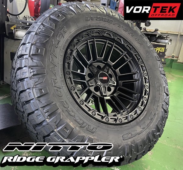 新品 VORTEK VRT604 17x9 ハマーH3 FJクルーザー タコマ 17インチマッドタイヤホイールセット NITTO RIDGE GRAPPLER 265/70R17 285/70R17_画像7