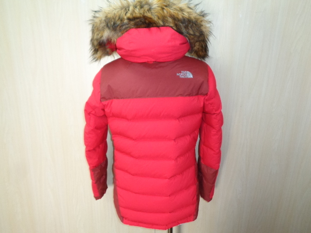 n25◆THE NORTH FACE HYVENT Summit Series PROHEAT ダウンジャケット◆ザ・ノースフェイス レディース 85/M レッド 着脱式フード付き 6B_画像4