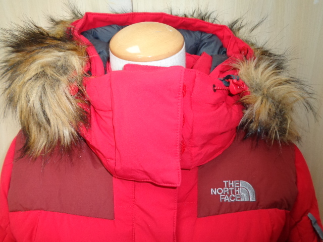 n25◆THE NORTH FACE HYVENT Summit Series PROHEAT ダウンジャケット◆ザ・ノースフェイス レディース 85/M レッド 着脱式フード付き 6B_画像2