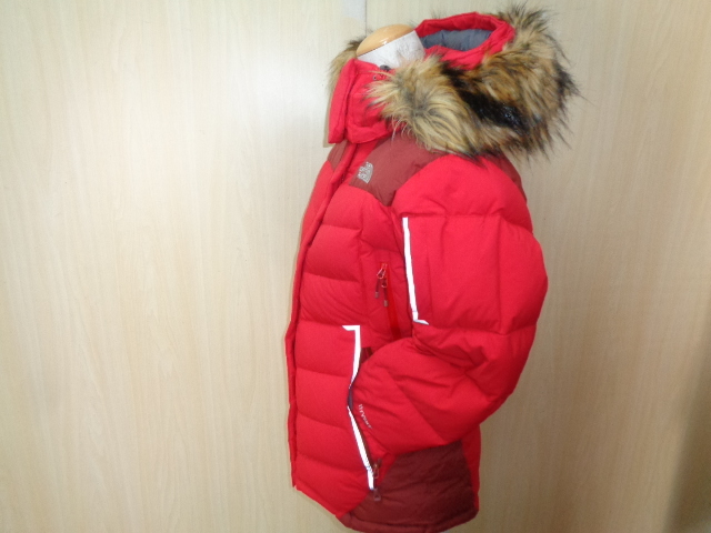 n25◆THE NORTH FACE HYVENT Summit Series PROHEAT ダウンジャケット◆ザ・ノースフェイス レディース 85/M レッド 着脱式フード付き 6B_画像3