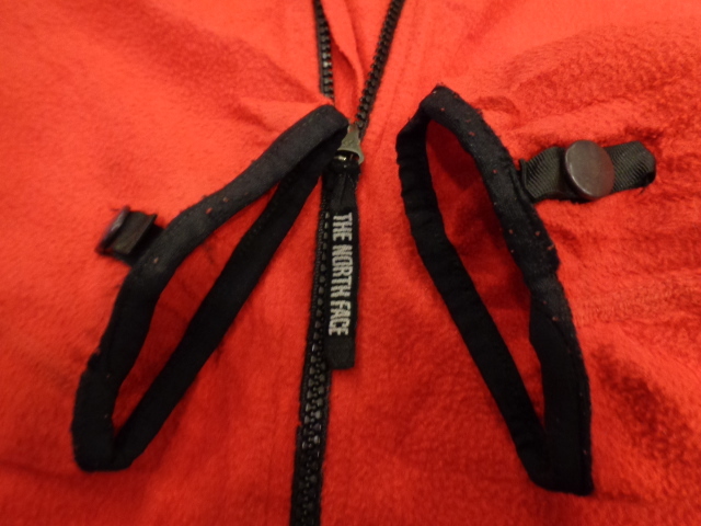 n35◆THE NORTH FACE ジップアップ ポーラテックフリース◆ザ・ノースフェイス サイズ不明 レッド ジップインジップ対応 POLARTEC 6B_画像8