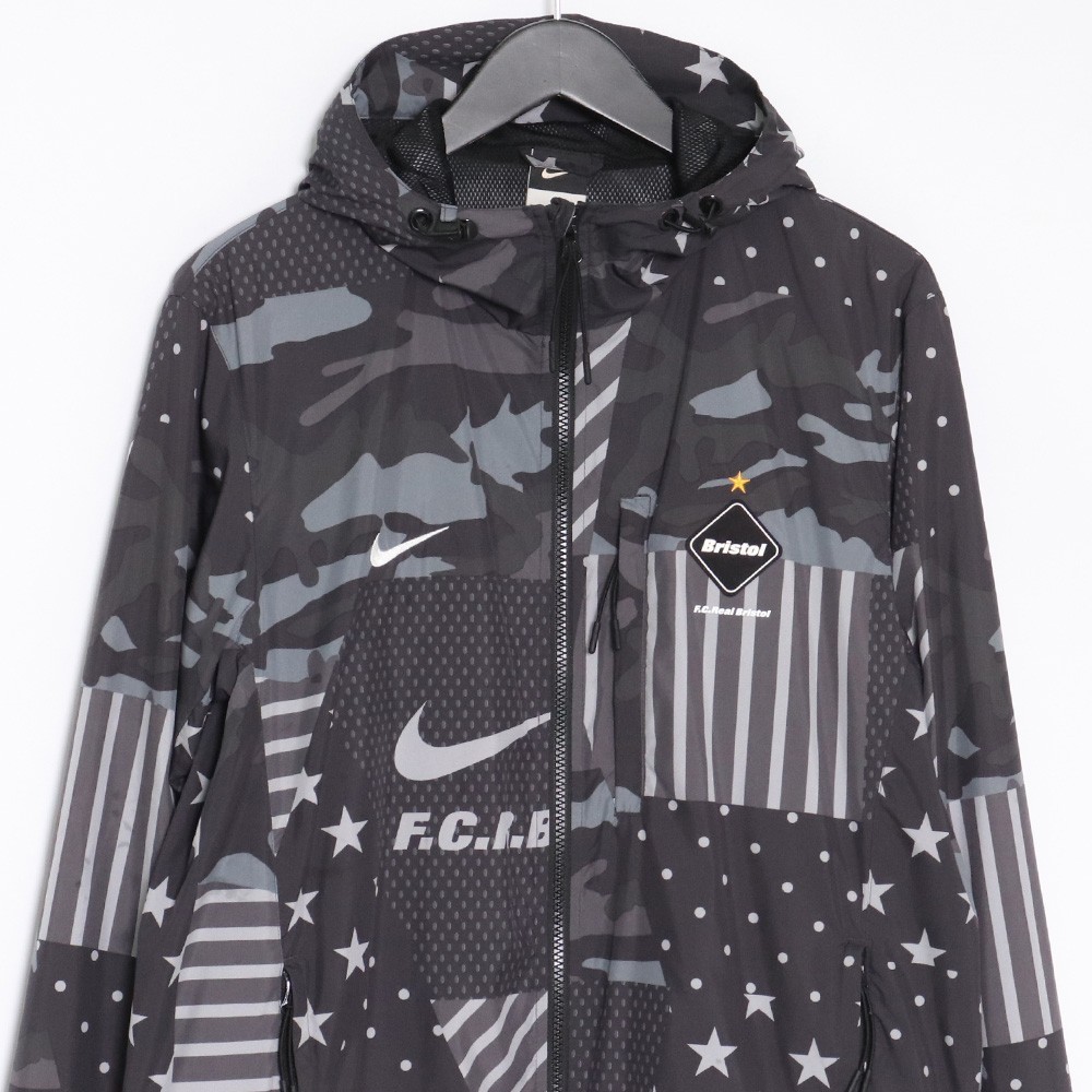 F.C.REAL BRISTOL WOVEN PRACTICE JACKET M ブラック 823120-010 エフシーレアルブリストル ウーブンプラクティスジャケット ナイロンの画像3