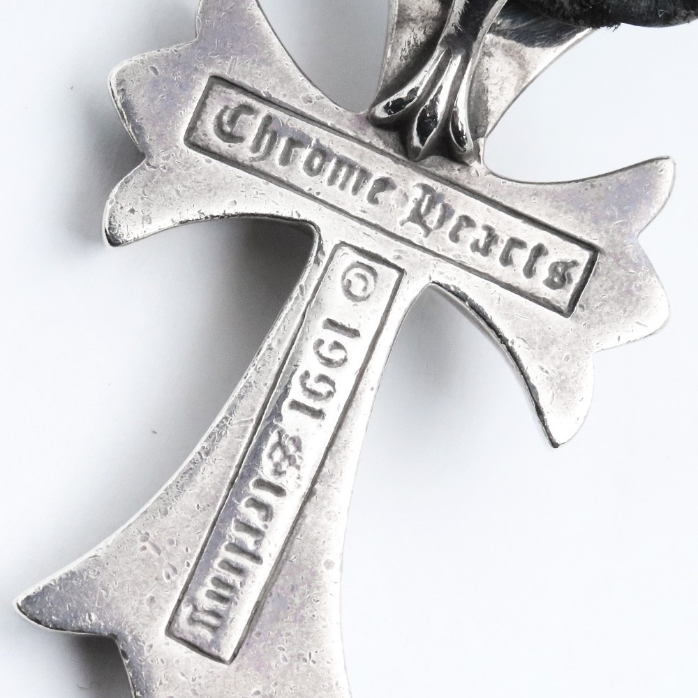 CHROME HEARTS CHクロスペンダント スモール Wボロチップ シルバー クロムハーツ ネックレス トップ ch cross small_画像5