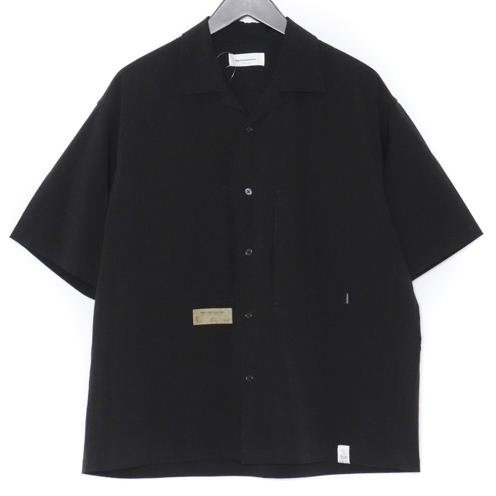 MAGIC STICK ナイロン半袖シャツ Mサイズ ブラック マジックスティック nylon s/s shirt