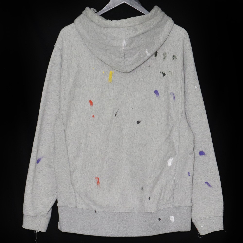 MNML ペイントスウェットパーカー XSサイズ グレー 139488 ミニマル sweat hoodie プルオーバー_画像2