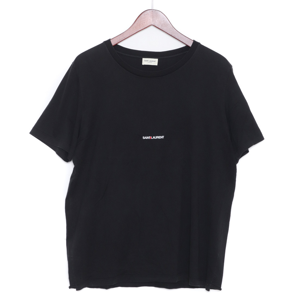 サンローランパリ SAINT LAURENT PARIS クラシックロゴプリント半袖Tシャツ ブラック XLサイズ Classic Logo Print S/S Tee t-shirts