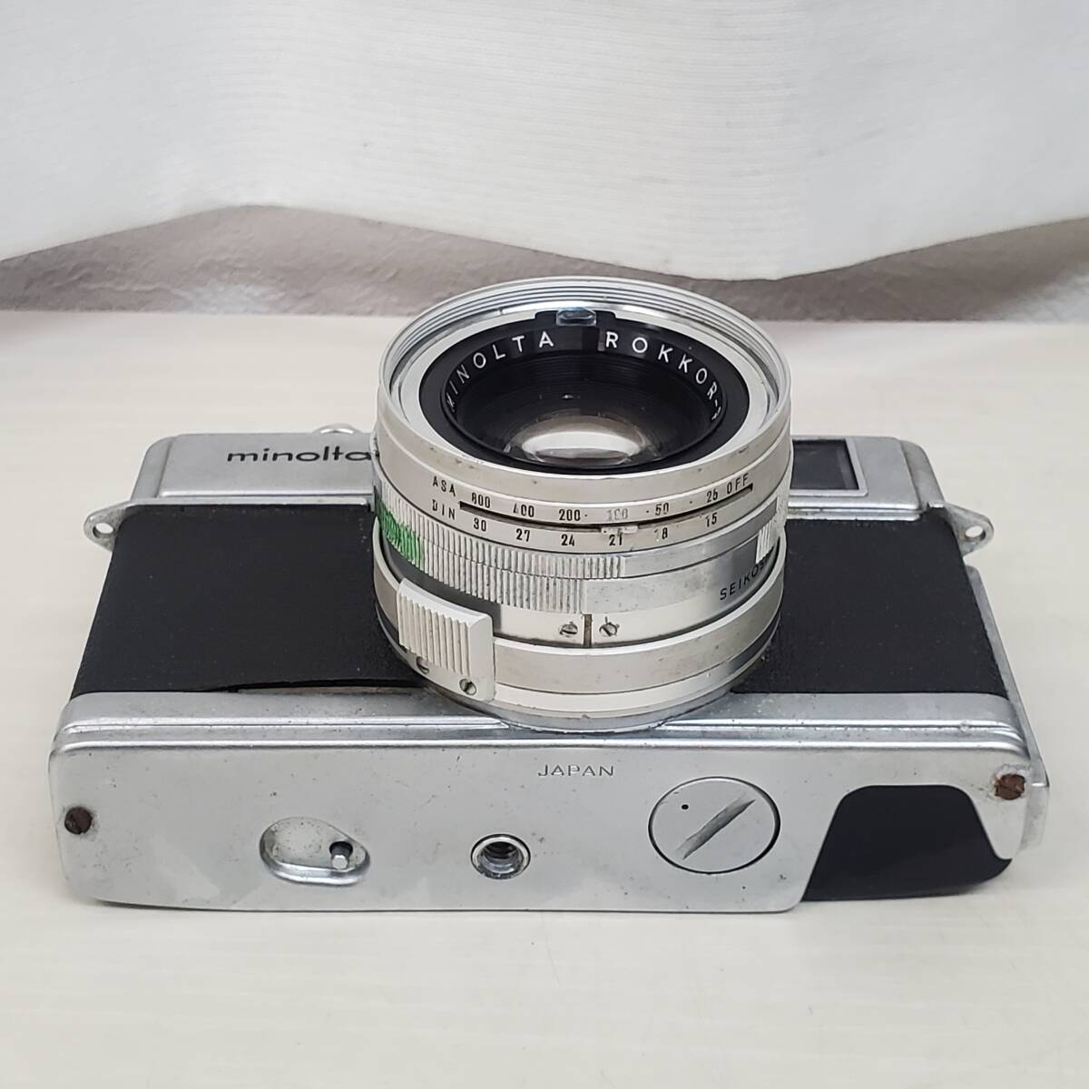 0228-207* Minolta MINOLTA high matic HI-MATIC 7 film camera range finder ROKKOR-PF 1:1.8 f=45. operation not yet verification Junk 
