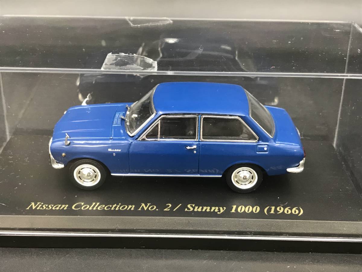 0208-23■日産 Nissan Collection No.2 サニー Sunny 1000 (1966) 1/43 ミニカー 模型_画像1