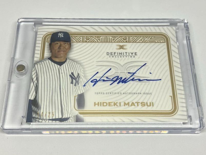 高級版！25シリ直筆サイン！　松井秀喜　NEWYORK YANKEES Topps Definitive_画像1