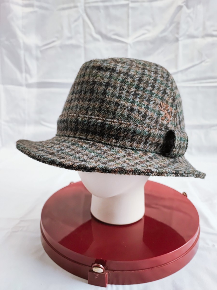 THE SCOTCH HOUSE ハット Harris Tweed ザ・スコッチハウス ハリスツイード チェック ウールハット ウール 帽子 日本製(020914)の画像1