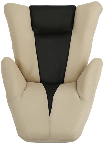 デザイン座椅子 グランデルタマンボウ　一人掛け 日本製　マンボウ　ベージュ色