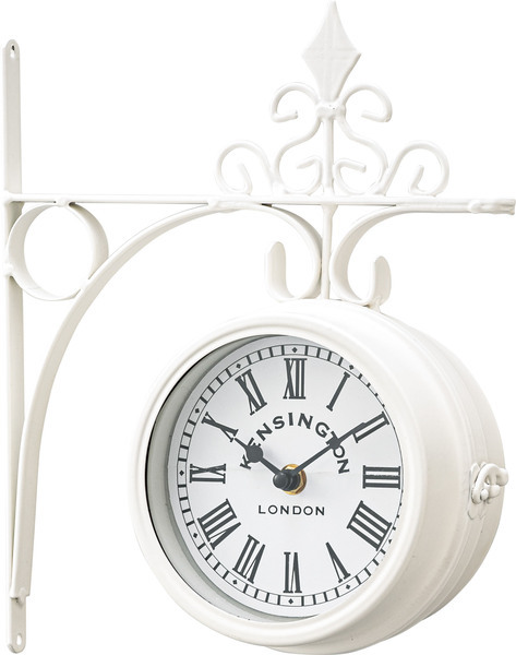 掛け時計 ウォールクロック Sサイズ シンプル レトロ デザイン ストリート 時計 壁掛け時計 ホワイト_画像1