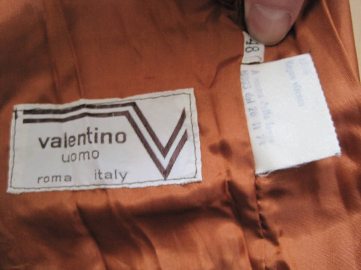 レア ヴィンテージ Valentino Uomo roma italy ヨーロッパヴィンテージ プルオーバー レザーブルゾン ４８ 70s 80sの画像10