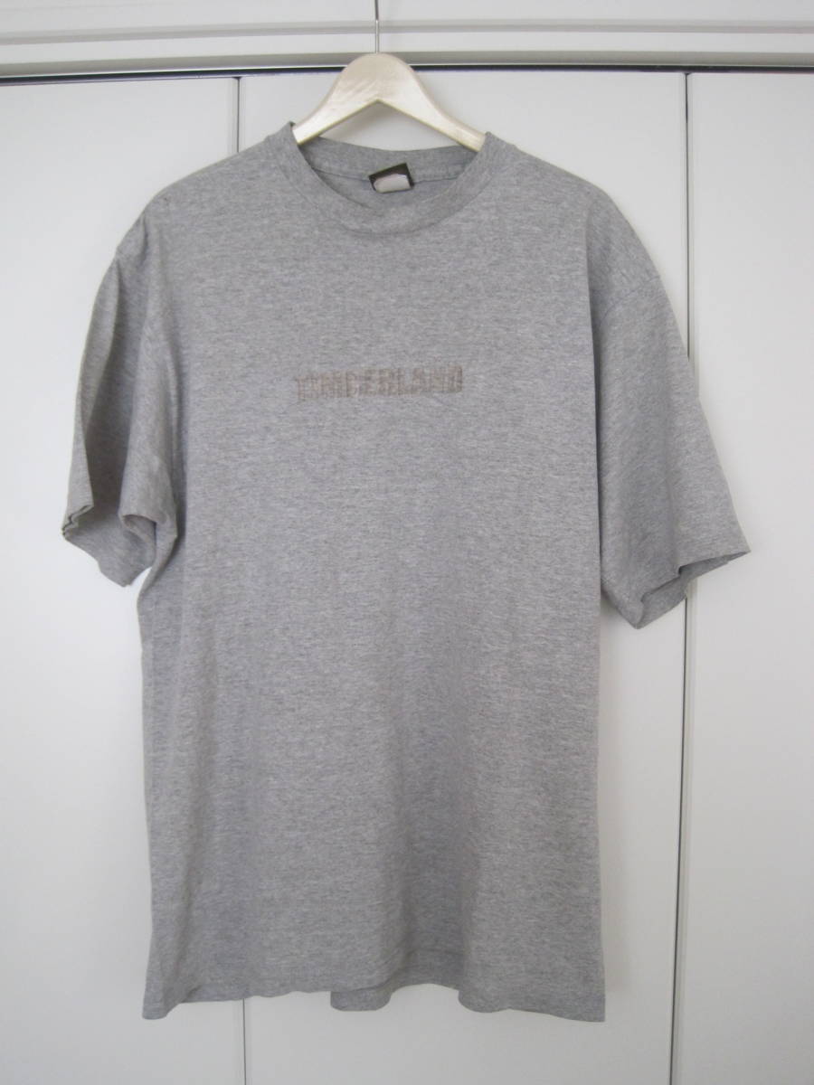 レア　90's アメリカ製　ティンバーランド　前後シンプルロゴ　Tシャツ　Mですが大きめです_画像1
