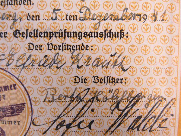 第二次大戦中実物　ドイツ軍印付　受験資格書_画像4
