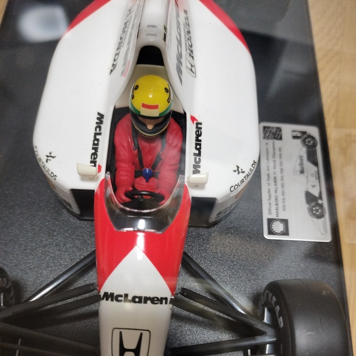 TAMIYA[1:20 McLaren MP4/6 HONDA]1/20 Tamiya Showa era shell kerosene i-ll ton * Senna minicar McLAREN Honda 