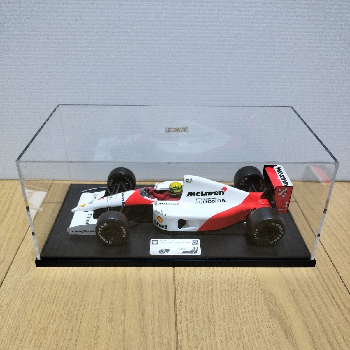 TAMIYA[1:20 McLaren MP4/6 HONDA]1/20 Tamiya Showa era shell kerosene i-ll ton * Senna minicar McLAREN Honda 