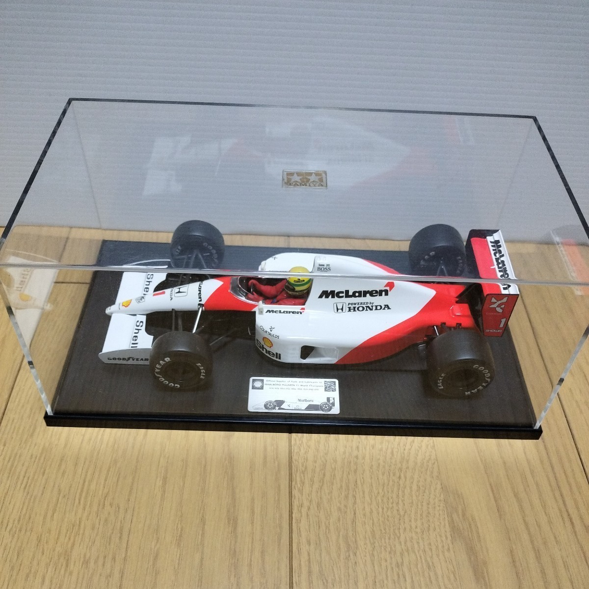 TAMIYA[1:20 McLaren MP4/6 HONDA]1/20 Tamiya Showa era shell kerosene i-ll ton * Senna minicar McLAREN Honda 