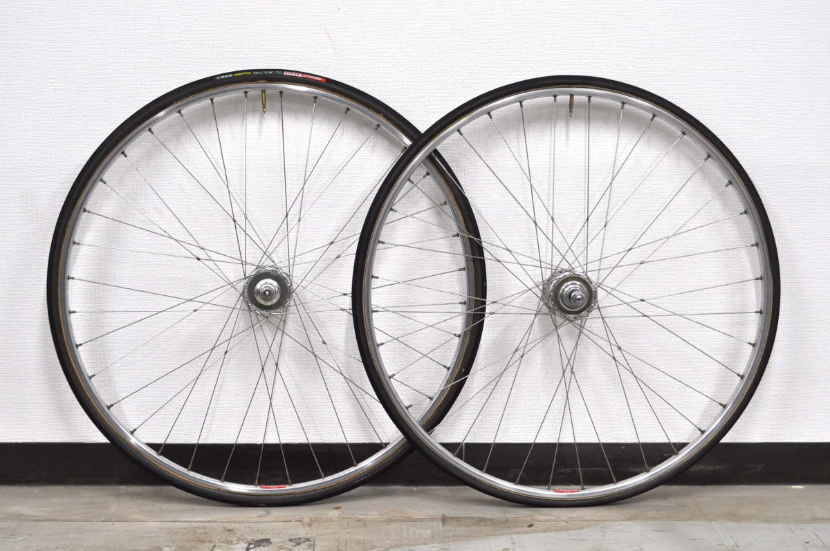 NJS/ARAYA GOLD x SANSIN/TRACK WHEEL/競輪/アラヤ/サンシン/ピストホイール/手組み/700C/チューブラータイヤ/星スポーク/ハブ/リム/結線_画像1