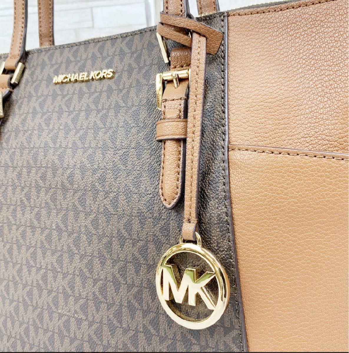 美品 MICHAEL KORS マイケルコース トートバッグ ブラウン系 肩掛け トート