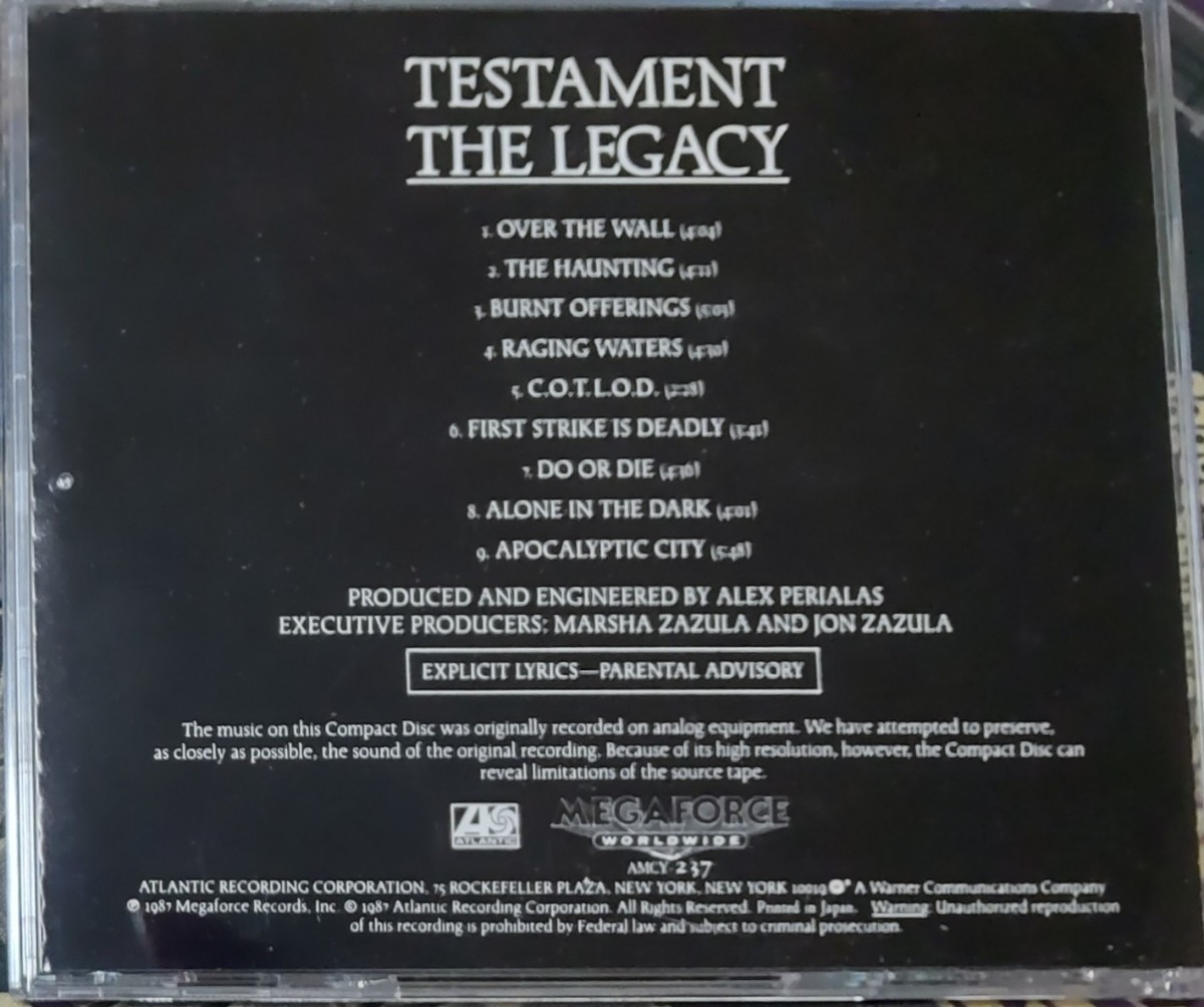 テスタメント「レガシー」名盤！ 帯付 TESTAMENT「LEGACY」_画像4